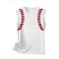 thumbnail image 4 of STETMN Women's Summer Baseball Tank Top Game Day Loose Tee Casual Crewneck Workout Camisole, 4 of 5