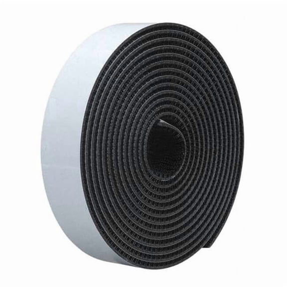 3M Reclosable Fastener, Rubber Adhesive, 30 ft, 1/2 in W, Black .500SJ3540/30FT