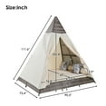 thumbnail image 5 of Syngar Outdoor Patio Sunbed with Removable Curtain, All Weather PE Wicker Tent-Shaped Daybed with Beige Cushions and Colorful Pillows, Patio Furniture Set for Garden Porch Deck Poolside, 5 of 10