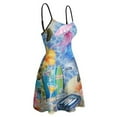 thumbnail image 4 of Beach Scene Vibrant Tropical Fun Sleeveless Dresses Slip Dress Women's Dresses Dresses For Womens, 4 of 6