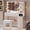 35.4" Golden Handle, variant on UGTOO 35.4" White Makeup Vanity Desk with Lights and Charging Station, Small Vanity Table with 5 Drawers & Stool, Side Storage Cabinet for Bedroom