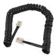 thumbnail image 1 of Unique Bargains 14' Length Elastic RJ9 4P4C Coiled Extension Telephone Cable Black, 1 of 1