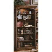 Pemberly Row Contemporary Hardwood Open Bookcase in Cherry Finish