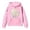 Pink, variant on XFeng Kids Pullover Hoodie Casual Long Sleeve Hooded Sweatshirt with Kangaroo Pocket