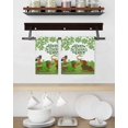 thumbnail image 3 of St. Patrick's Day Kitchen Dish Towels for Drying Dishes Set of 4, Green Lucky Clovers Dog Waffle Weave Microfiber Hand Tea Bathroom Towels Quick Dry & Absorbent Towel 15.7x23.6, 3 of 7