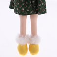 thumbnail image 4 of botas de nieve esponjosas de felpa, zapatos para muñecas de 12 pulgadas, accesorios de ropa, amarillo perfke Zapatos de la muñeca, 4 of 9