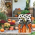 thumbnail image 5 of Fall Pumpkin Garden Flag 12x18 Inch Double Sided for Outside Polka Dot Small Burlap Autumn Holiday Yard Decoration Flag (White-NO.8), 5 of 6