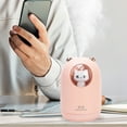 thumbnail image 6 of Uandlove Small Humidifiers for Bedroom Colorful Cool Large Capacity Humidifier USB Desktop Humidifier Two Spray Modes Auto Shut-Off For Car Bedroom Babies Room Office Home Super Quiet Pink, 6 of 8