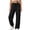 Black, variant on Drawstring Wide Leg Pants for Women Ghalytn Elastic Waist Sweatpants - Adjustable Hem Casual Jogger Trousers