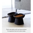 thumbnail image 6 of Yamazaki Home Tilted Pet Food Bowl, Black, Ceramic, 6.7oz, Dishwasher Safe, 6 of 7