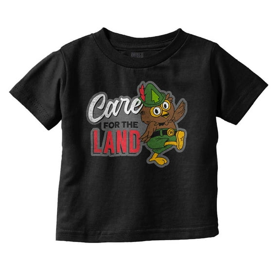 Woodsy Owl Care for the Land Retro Toddler Boy Girl T Shirt Infant Toddler Brisco Brands 12M