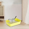 thumbnail image 4 of Cat High Side Sifting Open Prevent Sand Leakage Kitten Potty Tray for Kitty Rabbit Green, 4 of 8