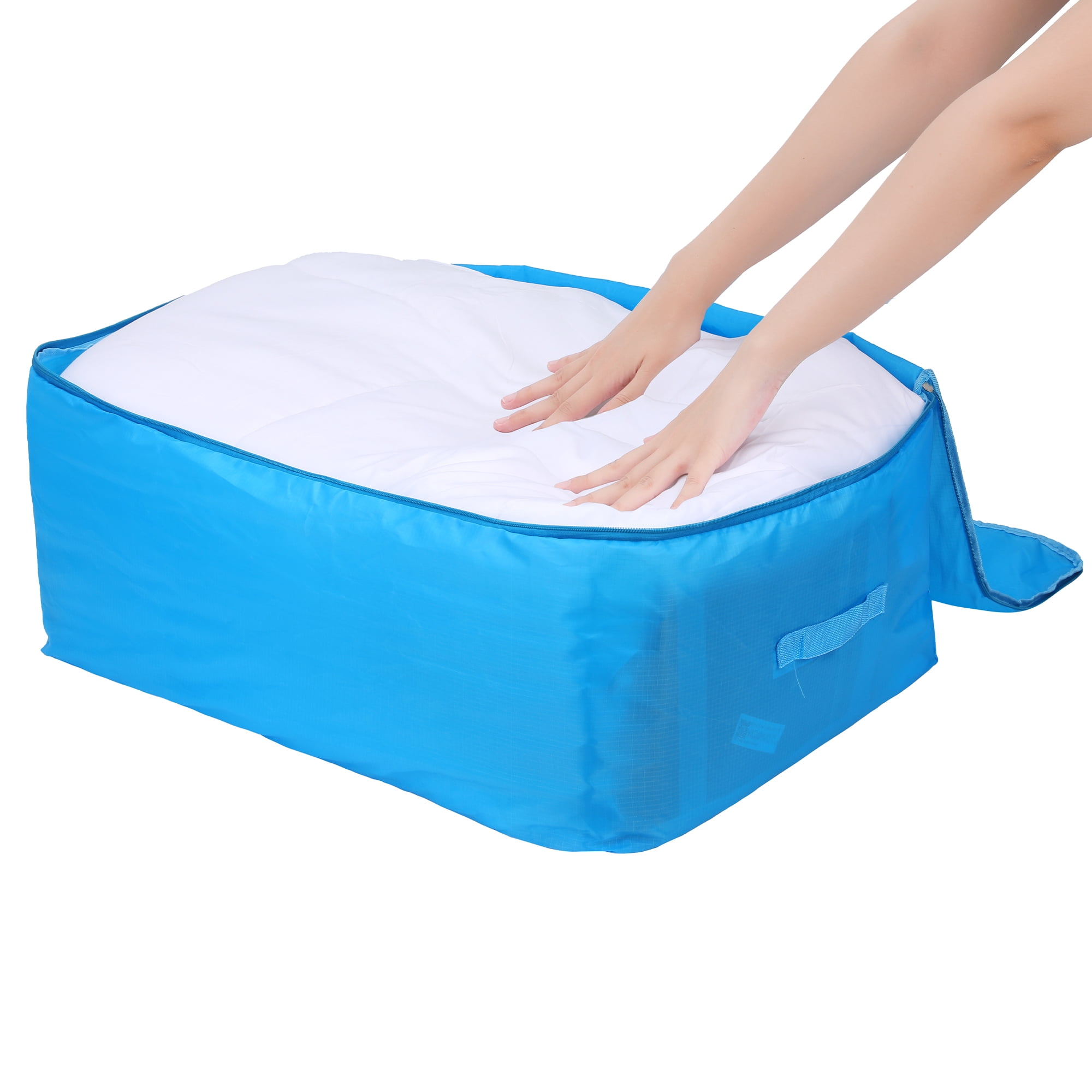 Unique Bargains 1 Pack Clothes Storage Bags Moving Bags Blue 21.5*14*8in
