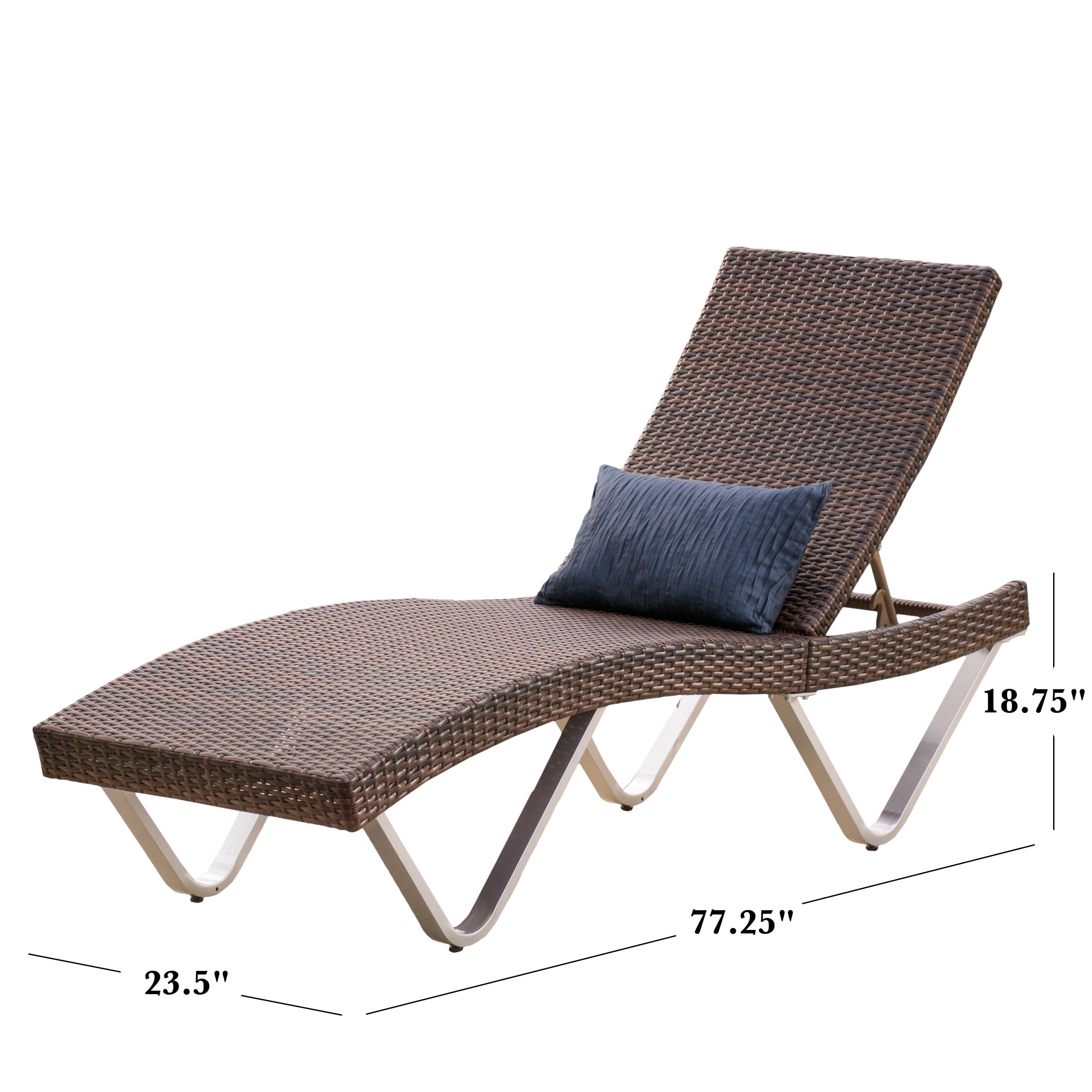 San Jose Outdoor Wicker Single Chaise Lounge