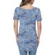 thumbnail image 3 of Mujer Estampado Manga Corta,Verano Cuello En V Corto Criss Cross Camiseta Estampado Blusa Casual Top Artesanía Excepcional, 3 of 6