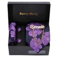 thumbnail image 2 of Set de corbatas Barry.Wang tejidas en seda, color morado, 150 cm, 2 of 7