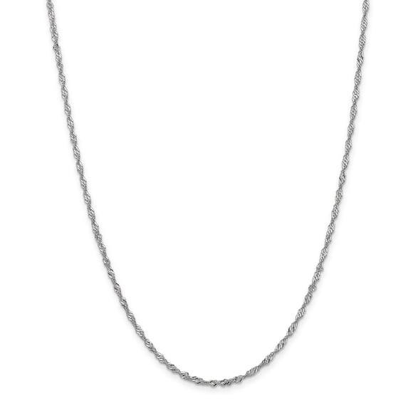 Beautiful 14k WG 2.0mm Singapore Chain