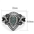 thumbnail image 2 of TK2679 - IP Light Black  (IP Gun) Stainless Steel Ring with Top Grade Crystal  in Multi Color Size 8, 2 of 4