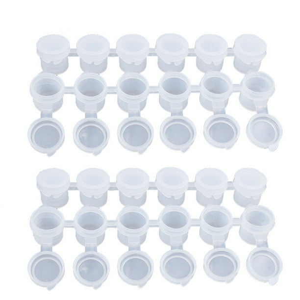25pcs 0 18oz Paint Pot Strip Empty Mini Plastic Paint Strip Paint Cup With Lid Walmart Com Walmart Com