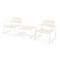 thumbnail image 4 of FFZ CONRAD Chat Set with Open Slat Design and Iron Frame, Matte White, 4 of 9