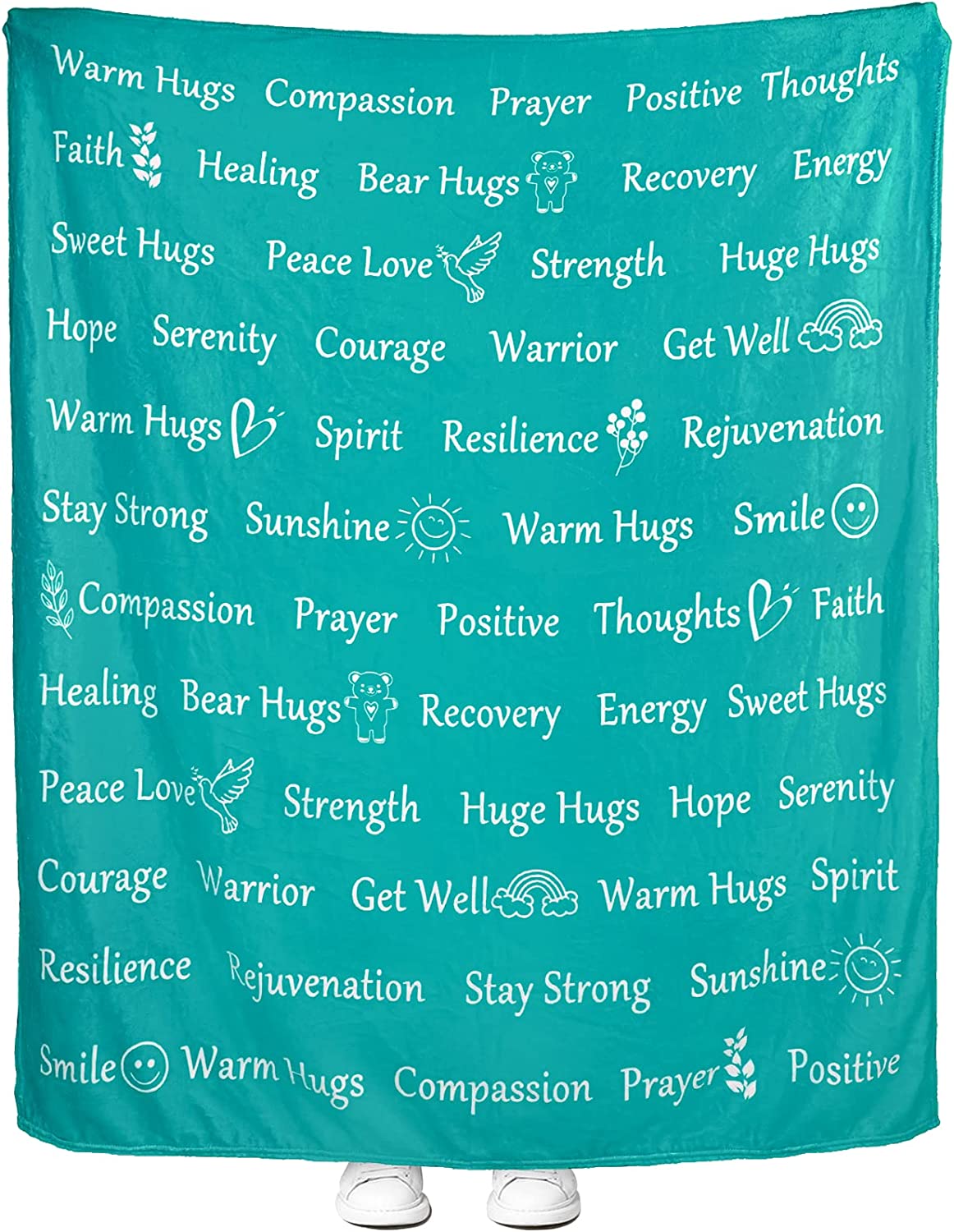 Healing Blanket Get Well Soon Gifts Teal Compassion Blankets Sympathy