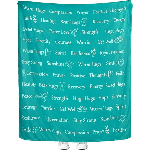 Healing Blanket Get Well Soon Gifts Teal Compassion Blankets Sympathy