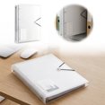 thumbnail image 2 of Loose Leaf Document File Folder Elastic Band Closure Label Pocket Paper Storage Organizer White, 2 of 6
