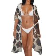 thumbnail image 3 of HELLHERO Long Kimono Swimsuit Cover Up Loose High Quality Fabrics New Trend Bathing Suit Cover Up, 3 of 6