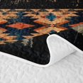 thumbnail image 5 of Castle Fairy Western Patchwork Bear Quilt King for Teens,Tribal Boho Aztec King Coverlet Set,Red Brown Black, 5 of 7