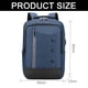 thumbnail image 2 of Mochila para computadora portátil para viajes de negocios, bolsa para computadora portátil con puerto de carga USB, azul, 2 of 6