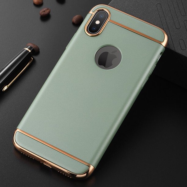 Funda protectora chapada de lujo para iPhone 11, 12, 13 Pro, Mini, XR, X, Xs, Max, 5, 5S, SE, 6, 6s, 7, 8 Plus Fivean unisex