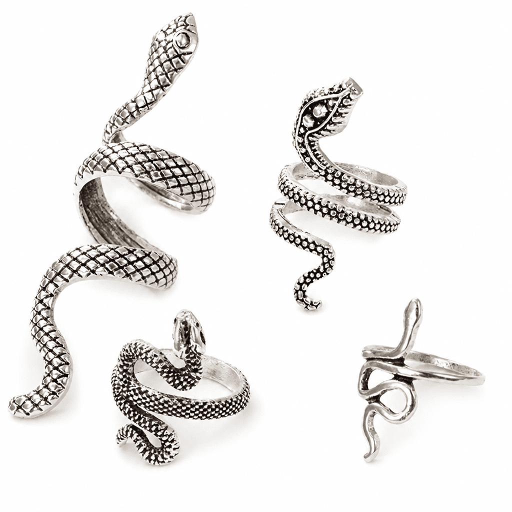 AURENIX Snake Ring Vintage Fashion Personalized Cool Punk Ring Gothic Ring for Men Women