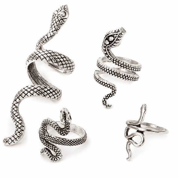 AURENIX Snake Ring Vintage Fashion Personalized Cool Punk Ring Gothic Ring for Men Women