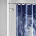 thumbnail image 5 of Navy Blue/White PEVA Shower Curtain, 70" x 72", Mainstays Navy Moon Print, 5 of 5