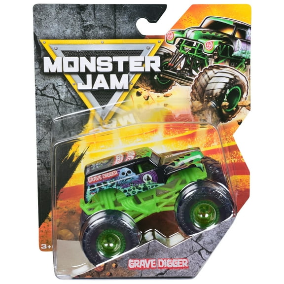 Monster Jam Grave Digger Monster Truck, 1:64 Scale