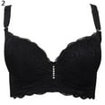 thumbnail image 5 of Jiaroswwei Women Adjustable Push Up Side Gathering Furu Lace Sexy Bra Shaping Underwear, 5 of 7