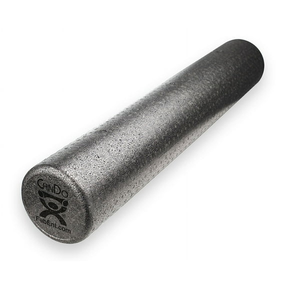 CanDo Exercise Foam Roller Black Composite Extra Firm, 6 In. x 36 In. Round, Case of 12