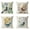 Style D, variant on Kizocay Waterproof Throw Pillow Covers 4 Pack Outdoor Farmhouse Linen Cushion Covers Square Decorative Pillow Cases for Patio Garden, Bird 18x18 inches