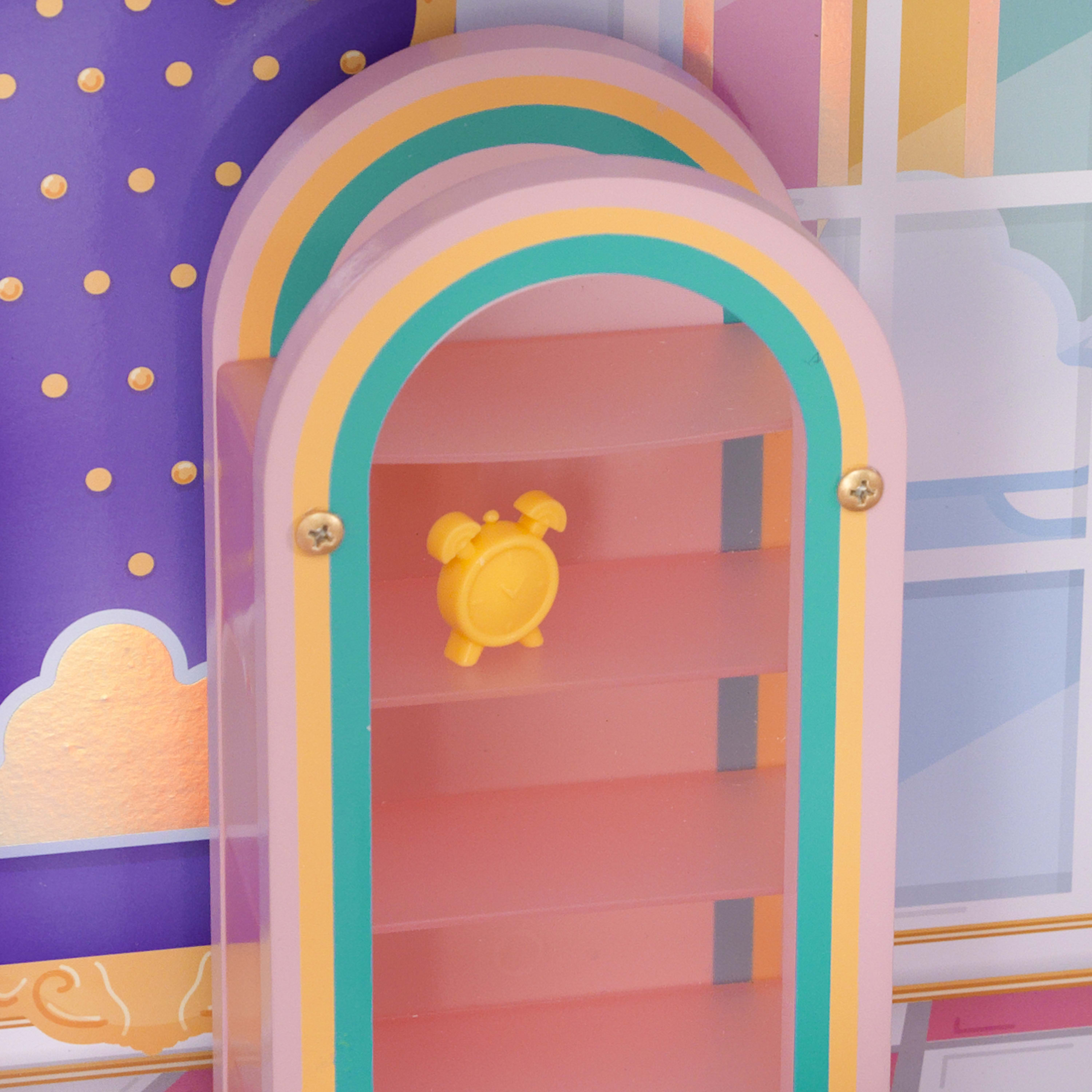 KidKraft Rainbow Dreamers Cloud Bedroom Dollhouse Furniture with 8 Pieces - image 4 of 6