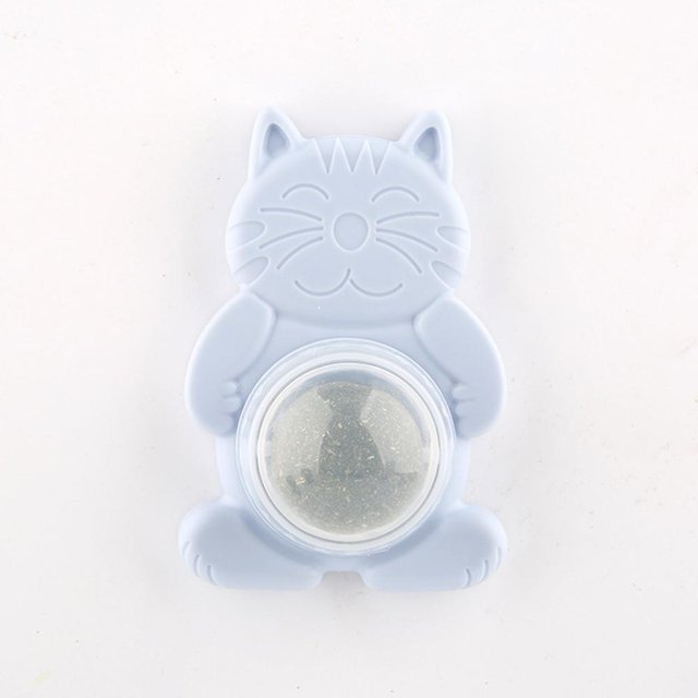 Spinning Cat Toys Stick-on Molar Teeth Catnip Snack Productos para mascotas (Azul) Sywqhk Libre de BPA