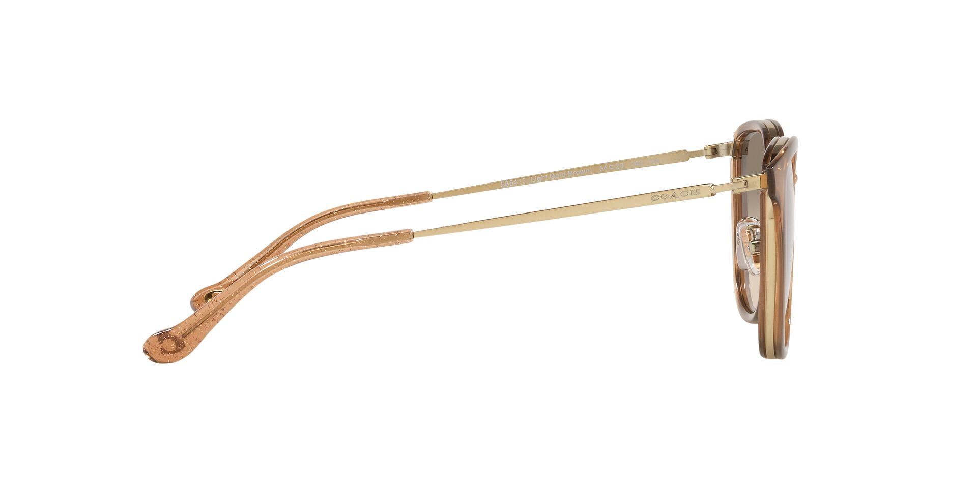 COACH HC7135 C7999 565413 Light Gold/Brown Square Sunglasses  display picture 3