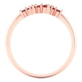 thumbnail image 5 of 0.17 ctw Wedding Band for Women - 18K Rose Gold Natural Garnet Stackable Eternity Ring, 5 of 6