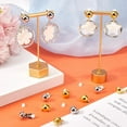 thumbnail image 4 of 1 box 40pcs 2 colors Brass Clip-on Earring Findings with Loops & 40pcs Plastic Clip on Earring Pads Platinum & Golden 20x13mm Hole: 3mm 20pcs/color, 4 of 9