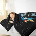 thumbnail image 4 of jejeloiu Boys Personalized Gifts Full Size Comforter Sets,Watercolor Letter J Bedding Comforter Set,Outer Space Theme Bedding Sets For Boy,Lightweight Room Decoration Reversible,3 Pieces, 4 of 8