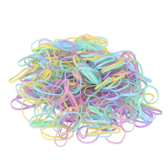 LIZEALUCKY Rubber Bands,Plastic Hair Ties Colorful Thick Elastic Hair Bands Pain Free Ponytail Thickened for Toddler Baby Girls Kids Hair Styling