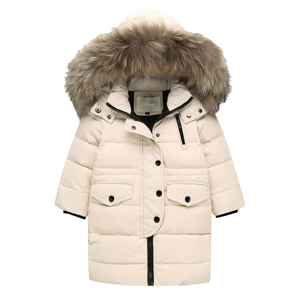 PINQI Kids Winter Waterproof Parka Coats Kids Padded Quilted Puffer Jackets Boys Girls Insulated Snow Ski down Outwear