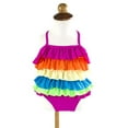 thumbnail image 3 of Kid Girls Cute Rainbow Ruffle Layer One-Piece Adjustable Straps Swimsuit Beach Bathing Suit, 3 of 13