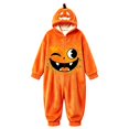 thumbnail image 6 of YUEHUA Men & Women Cute Pumpkin Halloween Onesie, Unisex Zip Up Hooded Plush Jumpsuit, Soft Flannel Relax Fit Indoor Sleep Loungewear with Pockets, 6 of 8
