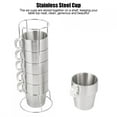 thumbnail image 2 of Domqga Double Layer Anti-Scald Stainless Steel Stackable Water Coffee Cup Set with Cup Holder Stand, Cup Set, Coffee Cup, 2 of 8
