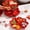 Red-3B-clearacne, variant on tumgatte Snack Plates Red Divided Fruit Nut Tray 4 Pack Festival Serving Dish for Home Party Candy Organizer Stackable
